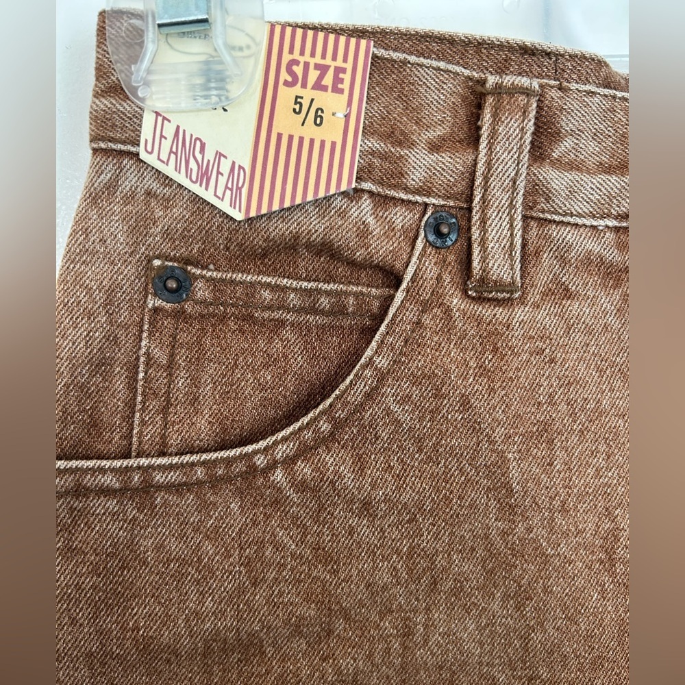 Vintage Silver Rider Denim Jeans Brown Wash New With Tags Size 5/6 - Picture 3 of 10
